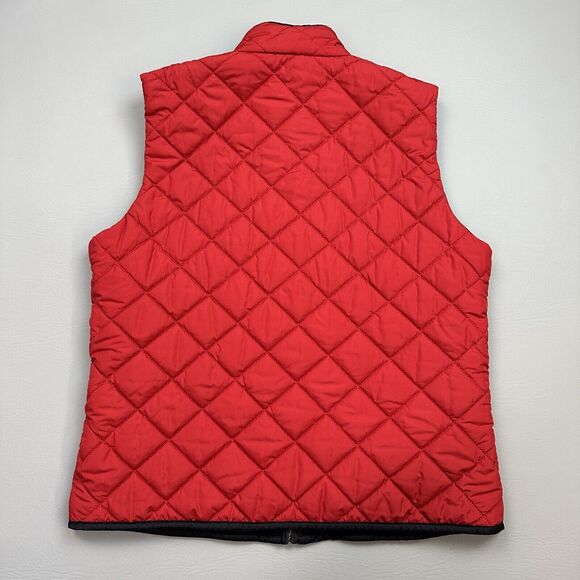 Vintage Lauren Ralph Lauren Vest Womens Medium Reversible Diamond Quilt Crest - Picture 12 of 14